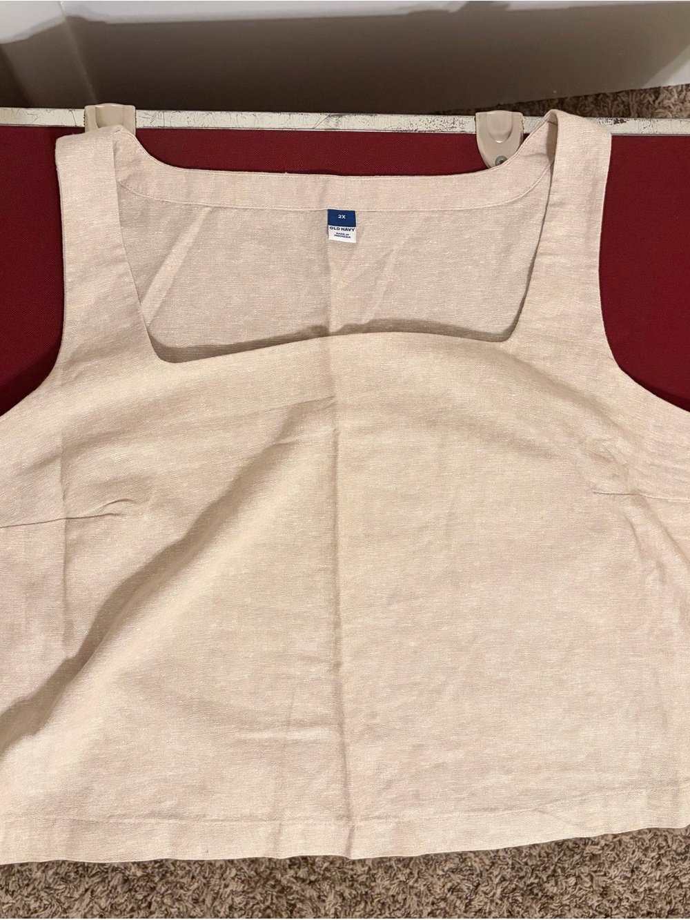 Old Navy Cream Square Neck Tank Top